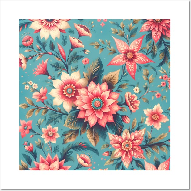 Pink Flowers Wall Art by Jenni Arts